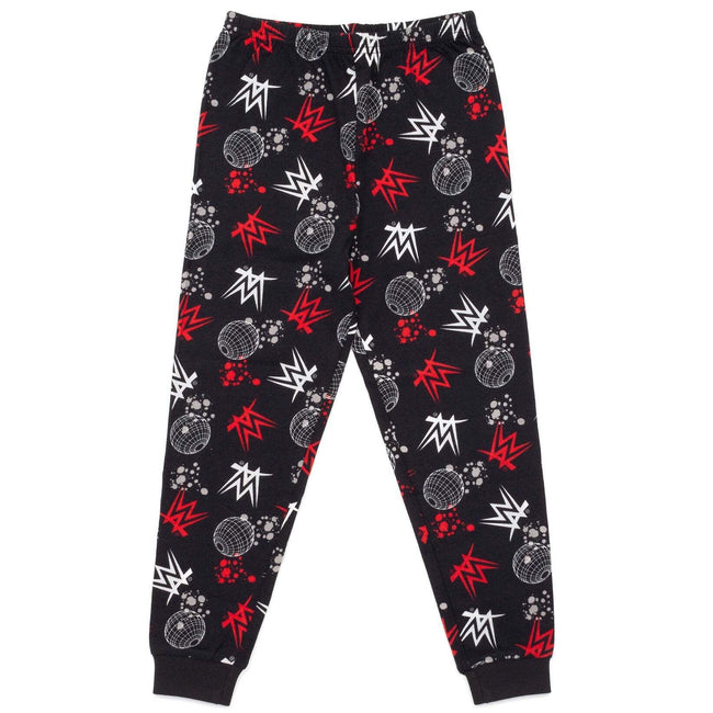 Black-Grey-Red - Back - WWE Boys Characters Pyjama Set