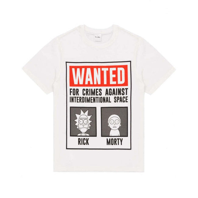 Black-White-Red - Back - Rick And Morty Mens Wanted Poster Pyjama Set