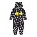 Black-Grey-Yellow - Front - Batman Boys Fluffy All-In-One Nightwear