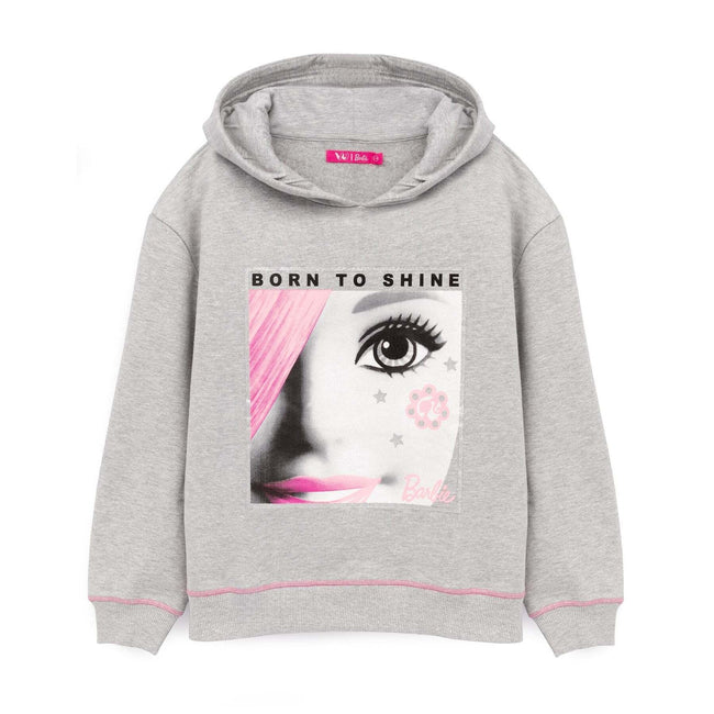 Grey-Black-White - Back - Barbie Girls Hoodie And Leggings Set