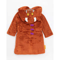 Brown - Back - The Gruffalo Childrens-Kids Fluffy Robe