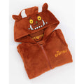 Brown - Close up - The Gruffalo Childrens-Kids Fluffy All-In-One Nightwear
