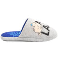 Grey-Black-Blue - Back - Mr Men Mens Mr Lazy Slippers