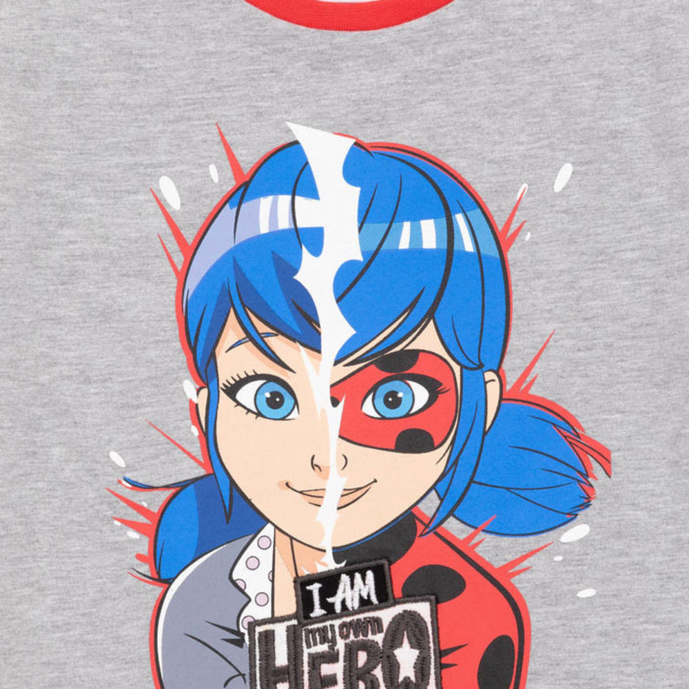 Grey-Red-Black - Lifestyle - Miraculous Girls I Am My Own Hero! Short Pyjama Set (Pack of 3)