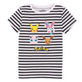 White-Black - Front - Pokemon Girls Striped T-Shirt
