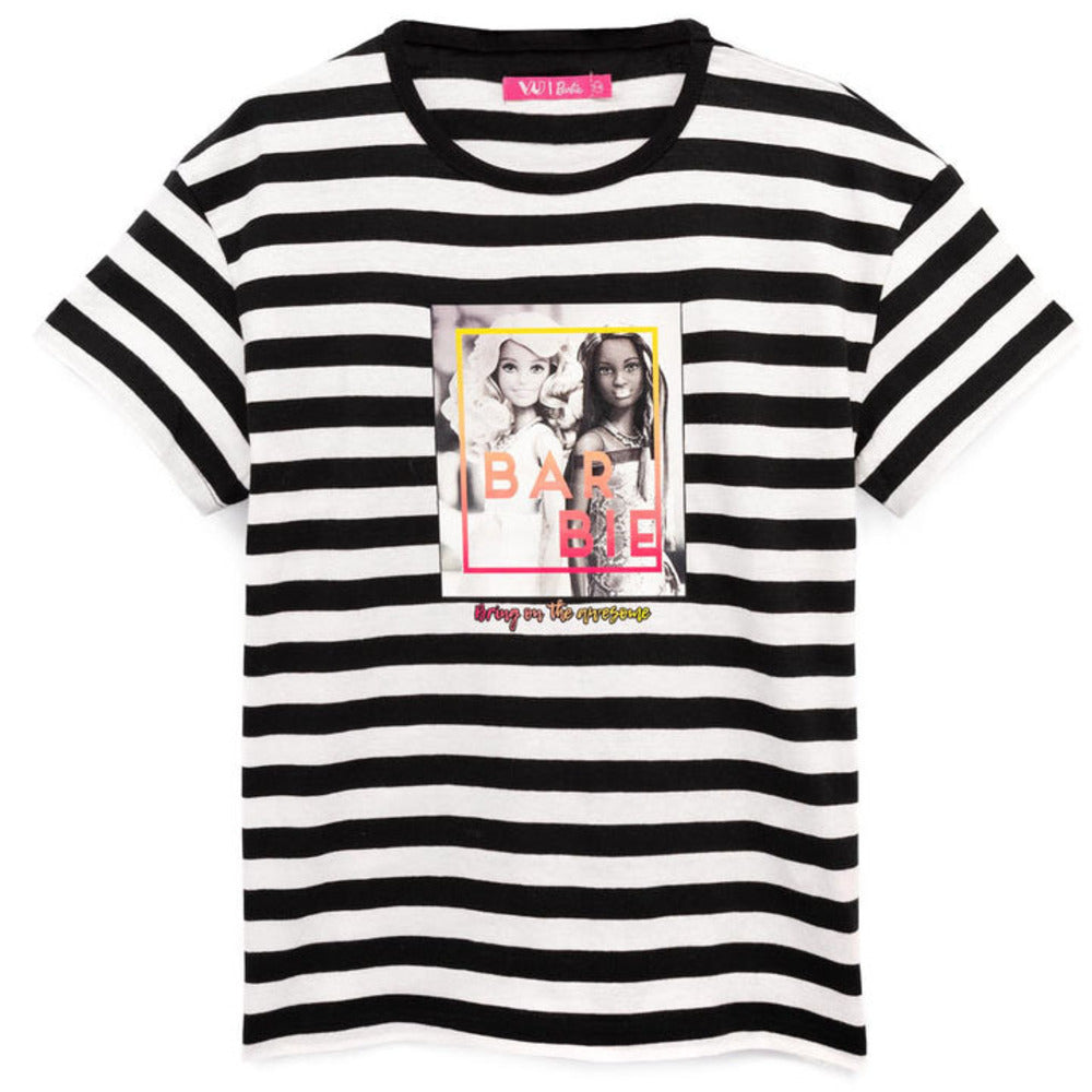 Black-White - Lifestyle - Barbie Girls T-Shirt (Pack of 2)