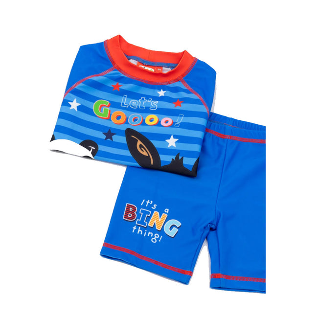 Blue-Red-Black - Back - Bing Bunny Boys Pando Contrast Swim Set