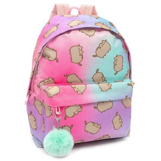 Pink-Purple-Blue - Front - Pusheen Ombre All-Over Print Backpack