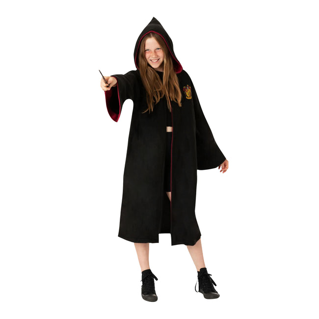 Black-Red - Side - Harry Potter Childrens-Kids Gryffindor Replica Gown