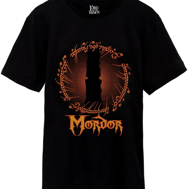 Black-Orange - Front - The Lord Of The Rings Mens Mordor T-Shirt