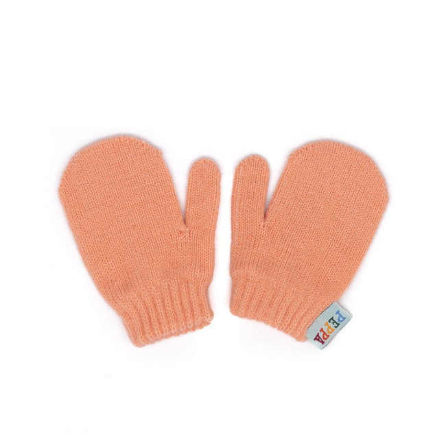 Peach - Side - Peppa Pig Childrens-Kids Hat And Gloves Set