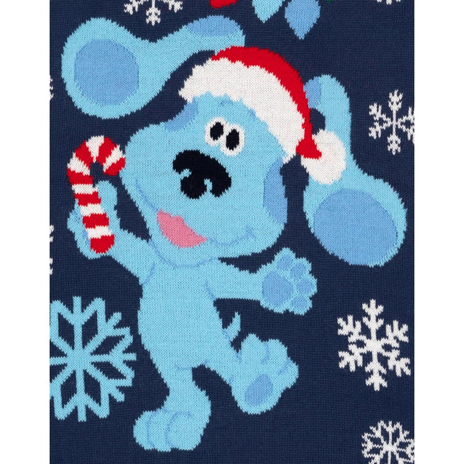 Navy Blue - Back - Blue´s Clues & You! Childrens-Kids Knitted Christmas Jumper