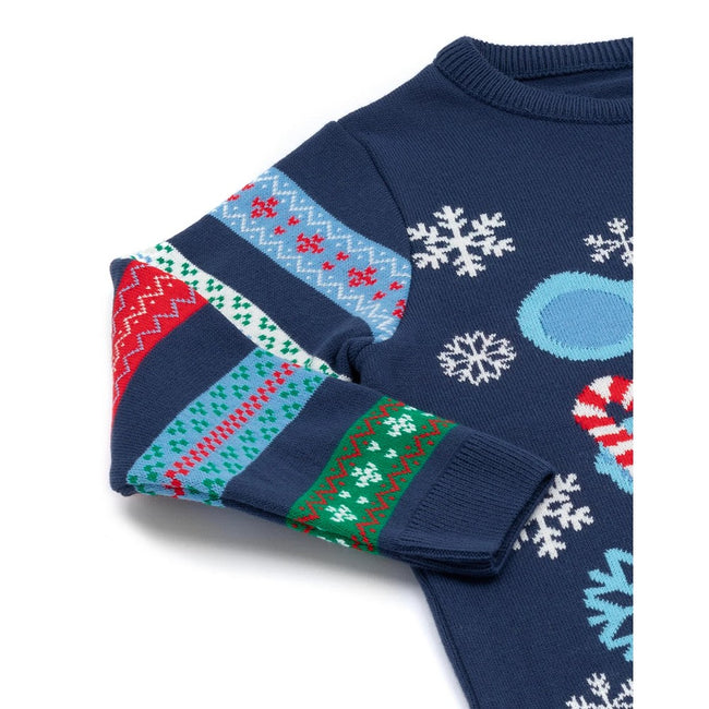 Navy Blue - Pack Shot - Blue´s Clues & You! Childrens-Kids Knitted Christmas Jumper