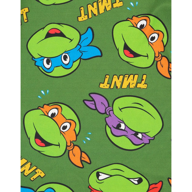 Green - Close up - Teenage Mutant Ninja Turtles Childrens-Kids Long Pyjama Set