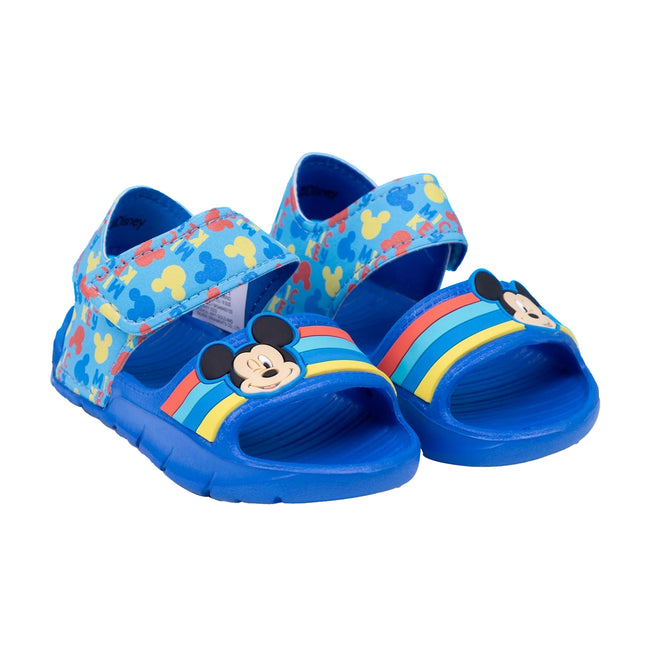 Blue - Side - Disney Childrens-Kids Mickey Mouse Sandals