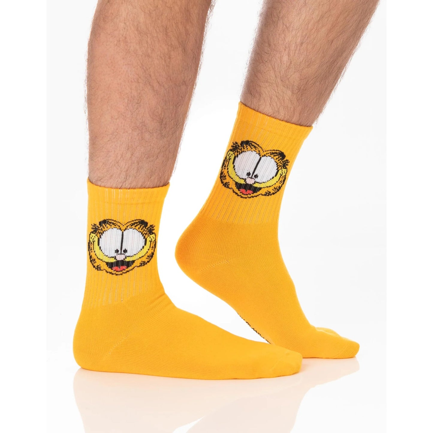 Black-White-Orange - Side - Garfield Unisex Adult Socks (Pack of 3)