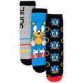 Blue-Black-Grey - Front - Sonic The Hedgehog Unisex Adult Socks (Pack of 3)