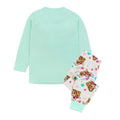 Teal-Grey - Back - Paw Patrol Childrens-Kids Skye & Everest Long-Sleeved Pyjama Set