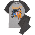Grey-Black - Front - Dragon Ball Z Mens Goku Long Pyjama Set