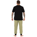 Black-Green - Back - Star Wars: The Mandalorian Mens Snack Time Long Pyjama Set