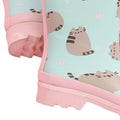 Mint Green-Pink - Pack Shot - Pusheen Womens-Ladies Wellington Boots