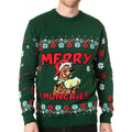 Green-Red - Close up - Scooby Doo Mens Knitted Christmas Jumper
