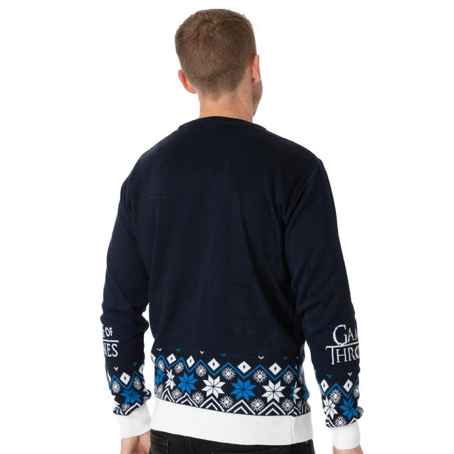 Blue-White - Lifestyle - Game Of Thrones Unisex Adult Stark Knitted Christmas Jumper