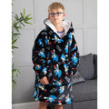 Black - Back - Sonic The Hedgehog Childrens-Kids Oversized Hoodie Blanket