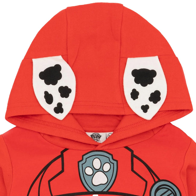 Red-White - Lifestyle - Paw Patrol Childrens-Kids Marshall 3D Ears Hoodie