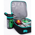 Black-Green-White - Back - Minecraft Creeper Lunch Bag And Bottle (Pack Of 5)