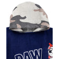 Navy-Grey - Pack Shot - Paw Patrol Childrens-Kids Camo Hooded Towel