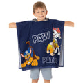 Navy-Grey - Close up - Paw Patrol Childrens-Kids Camo Hooded Towel