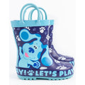 Navy-Blue - Back - Blue's Clues & You! Childrens-Kids Paw Print Wellington Boots