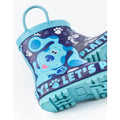 Navy-Blue - Close up - Blue's Clues & You! Childrens-Kids Paw Print Wellington Boots