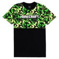 Black-Green - Pack Shot - Minecraft Childrens-Kids Creeper Short Pyjama Set