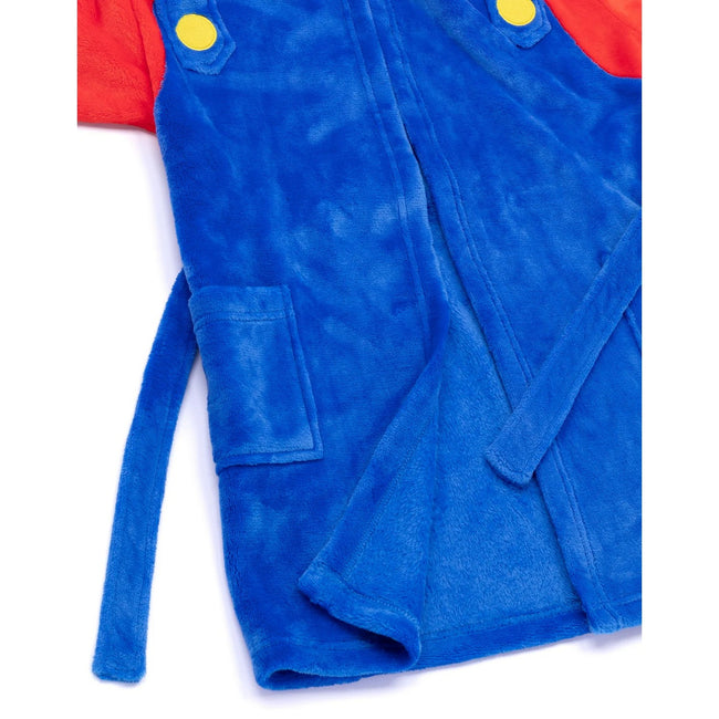 Red-Blue - Pack Shot - Super Mario Childrens-Kids Costume Dressing Gown