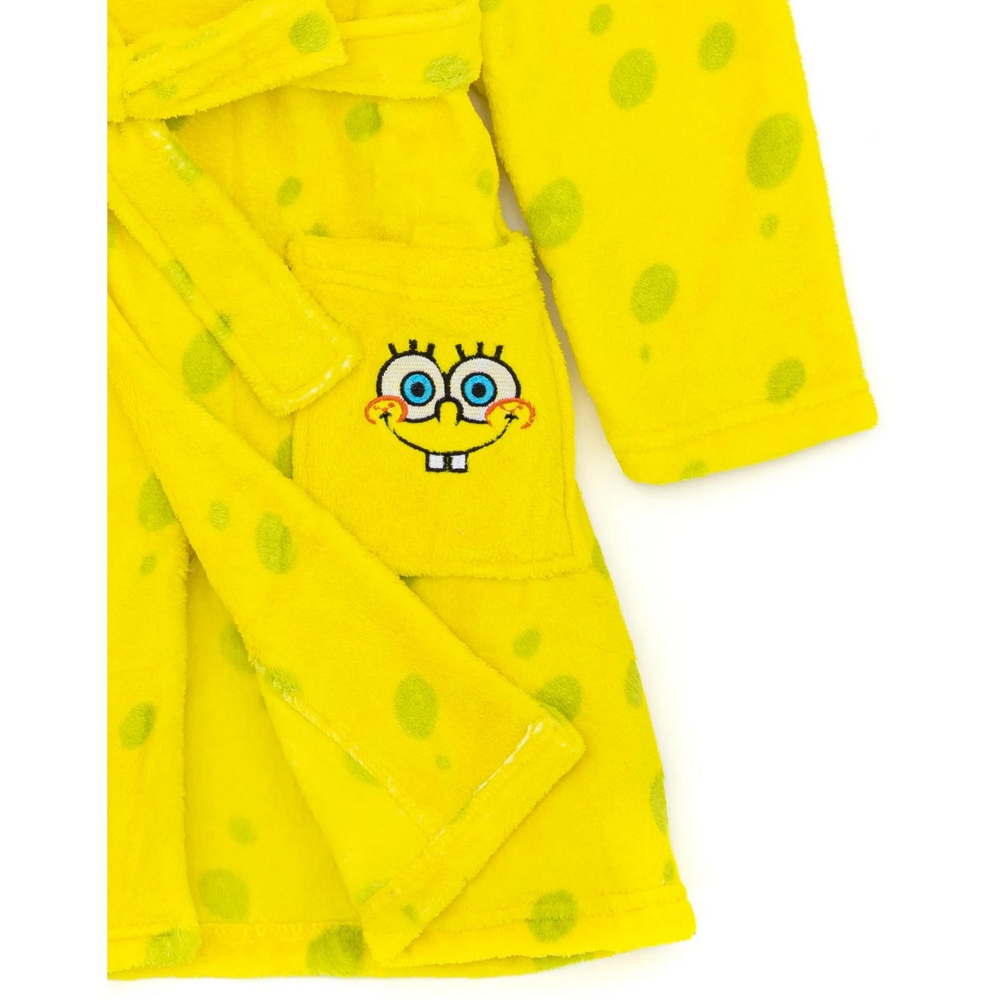 Yellow - Close up - SpongeBob SquarePants Childrens-Kids Face Dressing Gown