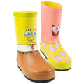 Yellow-Pink-Brown - Back - SpongeBob SquarePants Childrens-Kids Character Garden Wellies