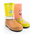 Yellow-Pink-Brown - Side - SpongeBob SquarePants Childrens-Kids Character Garden Wellies