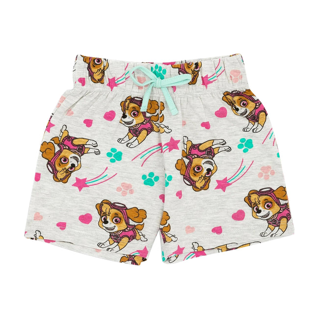 Teal-Grey - Lifestyle - Paw Patrol Childrens-Kids Skye & Everest Short Pyjama Set