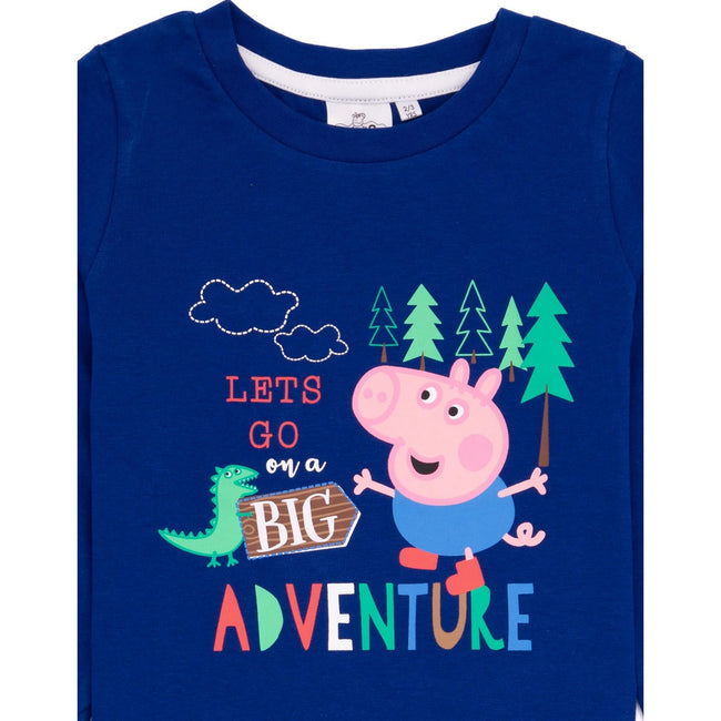 Blue - Back - Peppa Pig Childrens-Kids Long-Sleeved T-Shirt