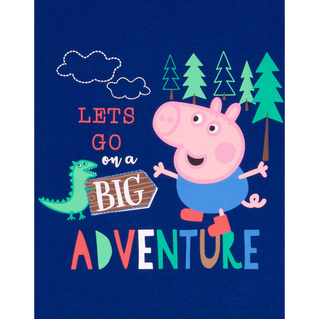 Blue - Side - Peppa Pig Childrens-Kids Long-Sleeved T-Shirt
