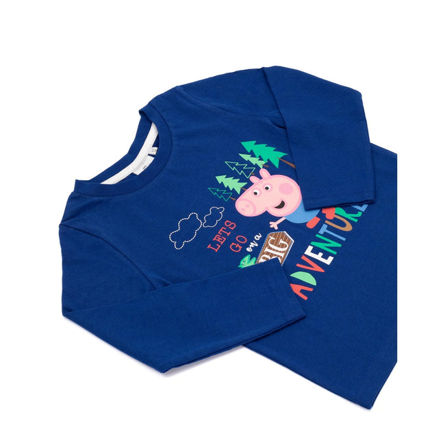 Blue - Close up - Peppa Pig Childrens-Kids Long-Sleeved T-Shirt