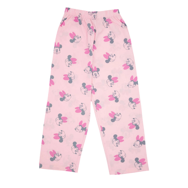 Pink - Side - Disney Girls Minnie Mouse Short-Sleeved Pyjama Set