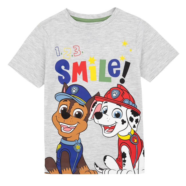 Green-Brown-White - Back - Paw Patrol Boys Smile Pyjama Set