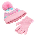 Pink-White-Blue - Back - Barbie Girls Knitted Hat And Gloves Set (Pack of 2)