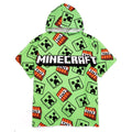 Green-Black-White - Front - Minecraft Boys Creeper Hooded Towel