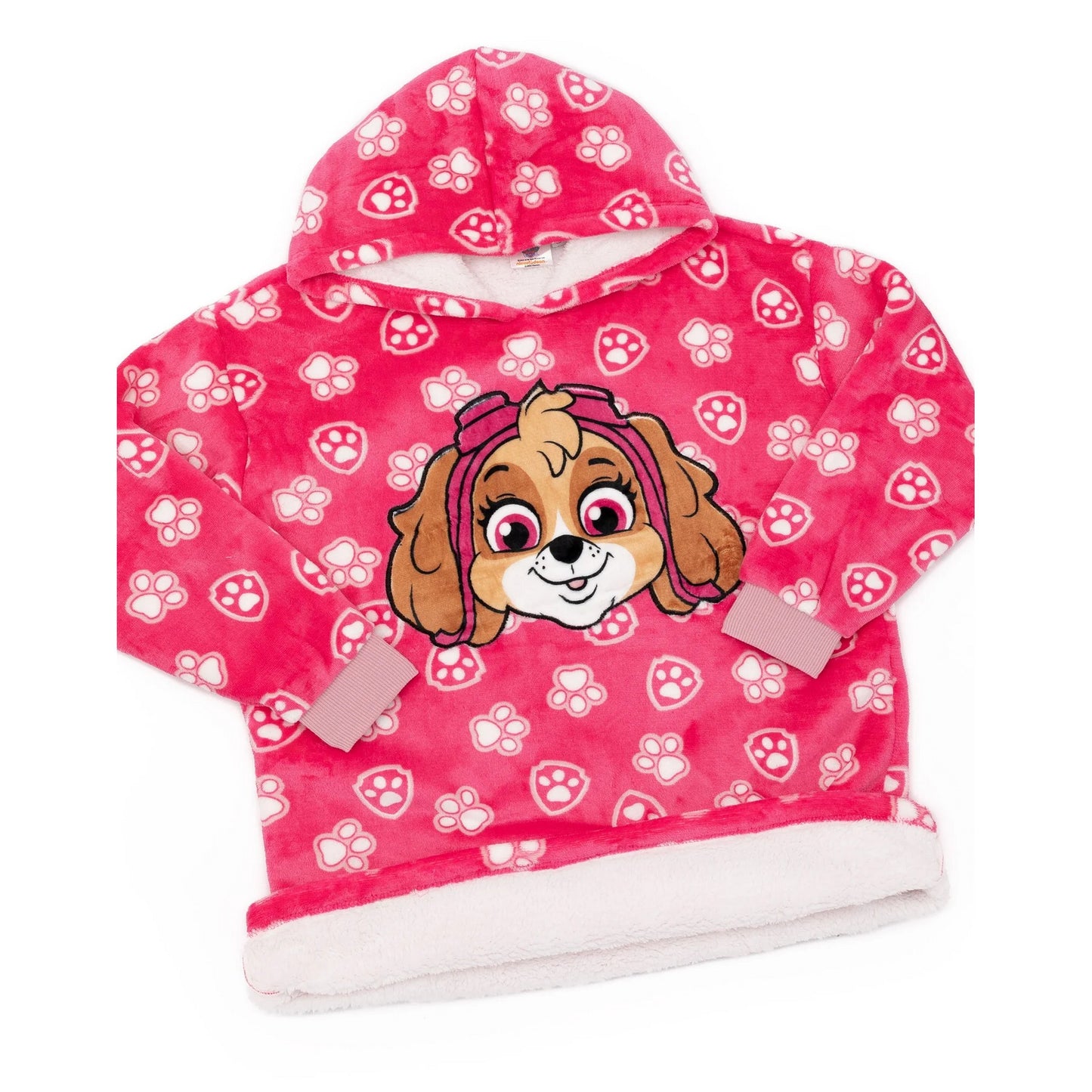 Pink - Side - Paw Patrol Girls Skye Hoodie Blanket