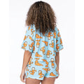 Blue - Back - Garfield Womens-Ladies Pyjama Set
