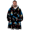 Black - Front - Sonic The Hedgehog Mens Hoodie Blanket